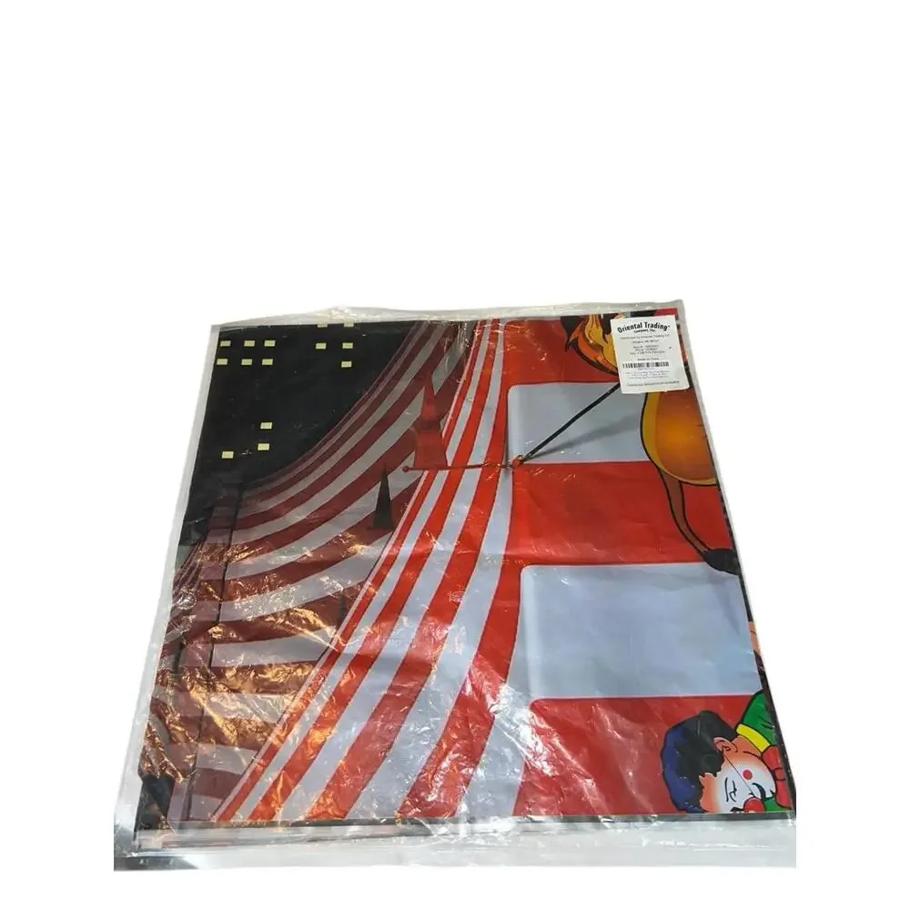 Oriental Trading Circus Big Top Backdrop Banner Set 9FT Long New‎ Sealed